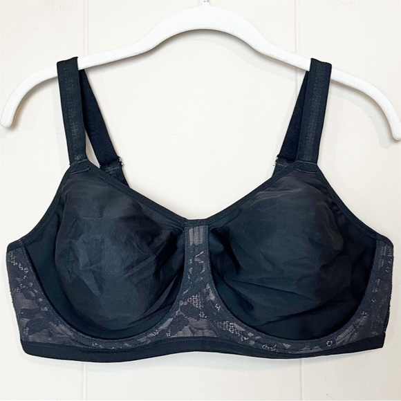 Wacoal Final Touch Molded Underwire Bra 40DD 40E black full coverage 855298 - Picture 2 of 9